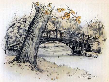 Iepenbrug door Anton Pieck in 1943